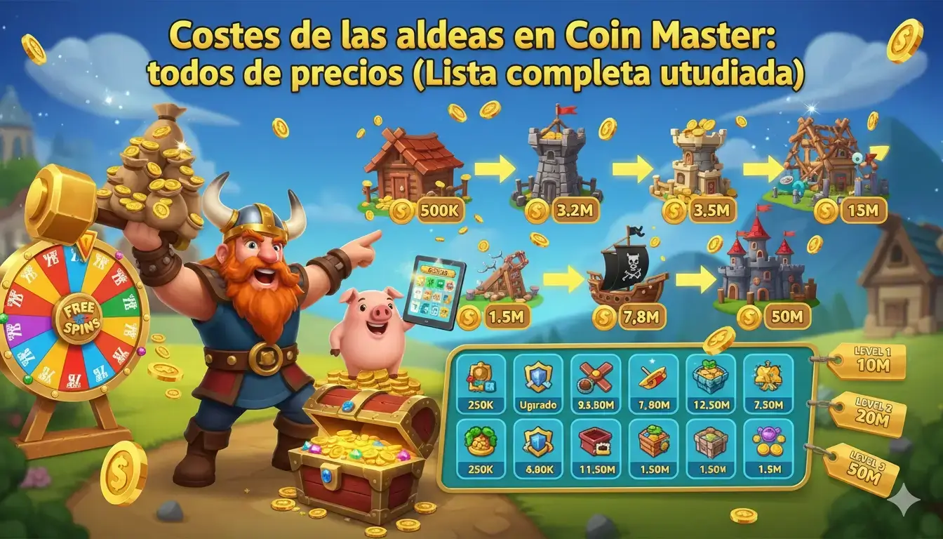 Costes de las aldeas en Coin Master