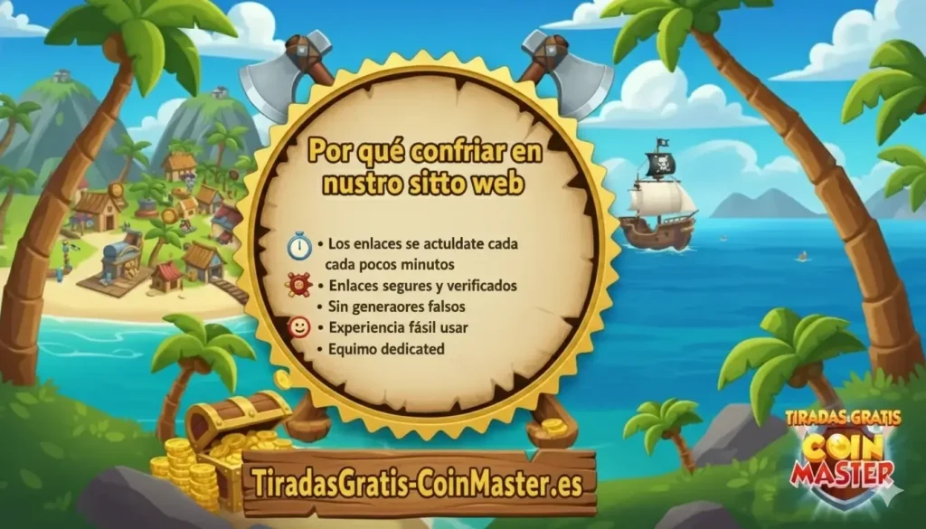 Por qué confiar en nuestro sitio web Tiradas Gratis Coin Master